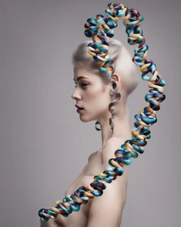 DNA molecule hair thread imitation