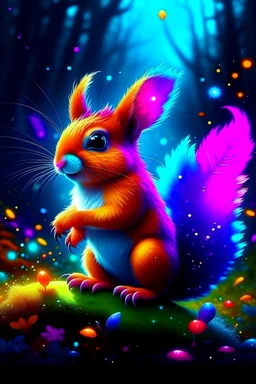 Beautiful fairy squirrel colorful art conceptual, amazing artwork, hyper-detailed, ultra maximalist quality, 12k, squirrel,squirrel,squirrel,squirrel,squirrel