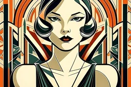 woman in art deco style
