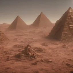 pyramids on mars, alien base