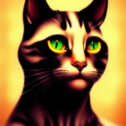 portrait of old cat Michelangelo style