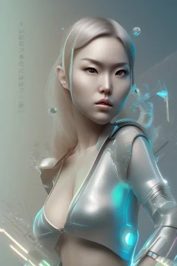 isometric clean art of super japanese woman hitomi tanaka, soft lighting, soft pastel gradients, high definition, 3d icon clay render, blender 3d