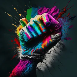 colorful fist