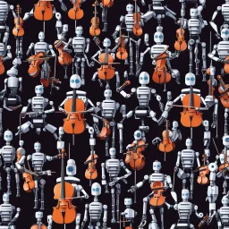 Symphony Orchestra Composed of Robots