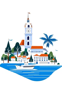 Traveling to Croatia white background