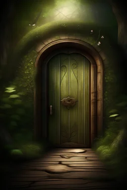 Magic door in nature