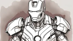 Iron Man easiest coloured picture image