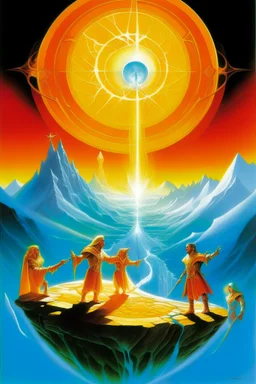 bright pool of radiance, power production, book illustration cover