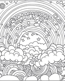 Rainbow coloring page