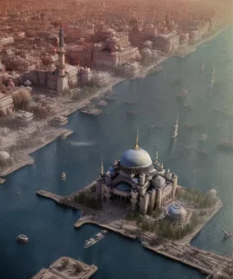 ıstanbul , magnificent, majestic, Realistic photography, incredibly detailed, ultra high resolution, 8k, complex 3d render, cinema 4d.