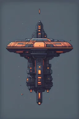 in 1976 a minimalist ALIEN spaceship for a top down view, 2D, asset shooter, video game , pixel art