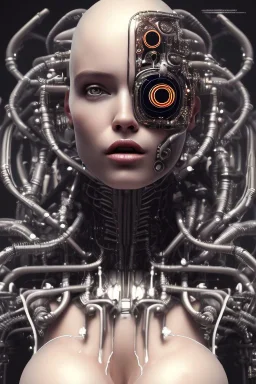 cyberpunk, black latex body, women, body portrai, big boobs, highlight eyes perfect, skin, tron, cyborg, perfekt sexy, real, dream, hr giger