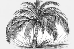 palm graphic line drawing