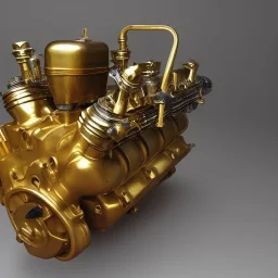 Old single cylinder engine, golden, big size, single