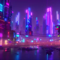 cyberpunk city at night