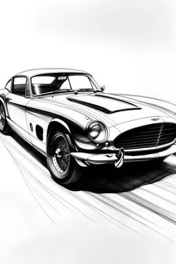 Drawin car Black and white