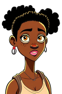 Cartoon 18 year old black girl