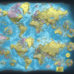 Invented world map is not real