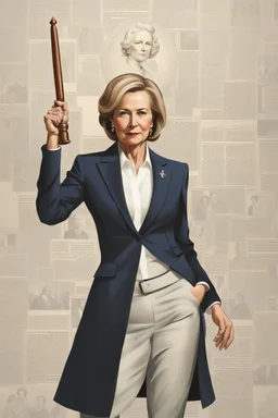 Portrait of a powerful female politcian