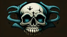 Rubberhose style skull