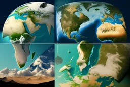 100 images of the earth in the style of hirshige