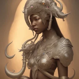 sango fantasy, fantasy magic, intricate, sharp focus, illustration, highly detailed, digital painting, concept art, matte, artgerm and paul lewin and kehinde wiley, masterpiece silver elephant head bronze Asian African girl nice breast Afo hair turquoise sun rain waves