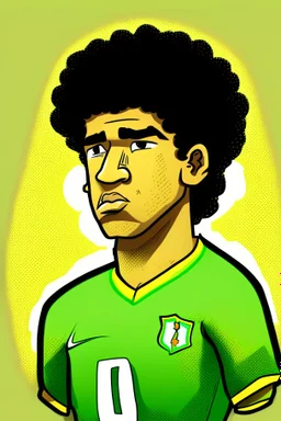 Marcos do Nascimento Teixeira Brazilian football player cartoon 2d