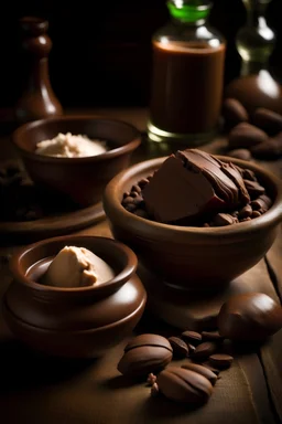 Cocoa Aroma: Capture the scent of cocoa, evoking warmth and comfort. Describe the sweet, chocolatey fragrance that cocoa body butter carries, invoking feelings of indulgence and relaxation.
