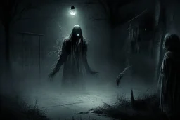 spooky encounter on a dark Halloween night."