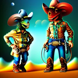 Cowboy and Dinosaur