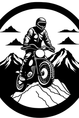 moutain,biker clip art simple two,tone