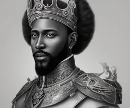 portrait of a black king with beard