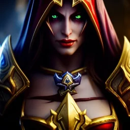 Ultra detailed fullbody Portrait in oil on canvas of heroes of the storm -Sylvanas,extremely detailed digital painting,ultrarealistic skin,intense stare, extremely detailed face, crystal clear eyes, mystical colors ,perfectly centered image, perfect composition, rim light, beautiful lighting,masterpiece ,8k, stunning scene, raytracing, anatomically correct, in the style of Ohrai Noriyoshi and robert e howard and Steve Jung and Wizyakuza and Simon Bisley and uncannyknack.