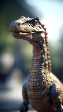 dinosaur with long neck wearing a neck tie, shot on Hasselblad h6d-400c, zeiss prime lens, bokeh like f/0.8, tilt-shift lens 8k, high detail, smooth render, down-light, unreal engine, prize winning