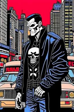 punisher sku;; CITY in the street the style of Hiroshi Nagai