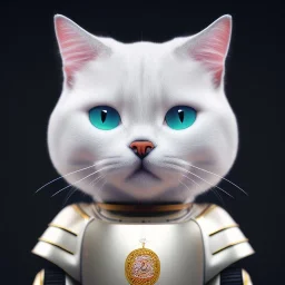 beautiful smooth realistic Japanese samurai cat robot body, run on dark cosmos background, cat aye, extremely sharp detail, finely tuned detail, ultra high definition, 8 k, unreal engine 5, ultra sharp focus, accurate sword wings,