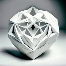 elastic heart in a shape of a white pentagon