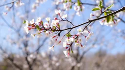 spring background with tree branch.