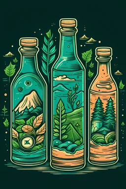 Bottles Eco T-shirt Design