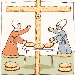 A game of biscuits where the cross wins.