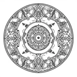 mandala, amazing animals, each art has an imaginary one animal, Strange, imaginative, mandala coloring sheet, full view, don't draw repeated image again, realistic, only draw lines, coloring book, clean line art, –no sketch, color, –ar 3:4, white background, minimalistic black lines, minimal black color, low level black colors, coloring page, avoid thick black colors, thin black line art, avoid colors, perfect shape, perfect clear lines,