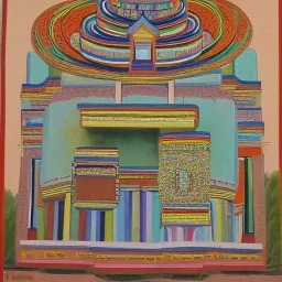 conscious Indian architecture Tibetian painting