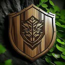 The Last Of Us Fireflies logo but as a Knight wooden shield