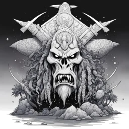 [mexican high res photo Head Lopper style by Andrew MacLean] Mental Organism Designed Only for Killing! Fear the power of a giant floating Head.