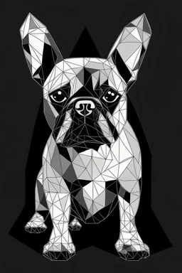 French bulldog geometric minimalistic