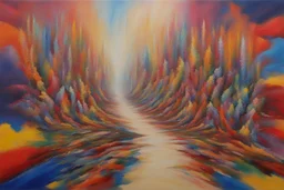 Painting titled: "The Amazing Journey of Colors"