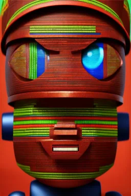 robot portrait in Kente, cinematic, ghana flag, african pattern, engraved, 8k quality