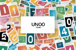 Create a vibrant and engaging image for Uno cards themed slides. Include iconic Uno card elements such as colorful numbers (0-9) and action cards (Skip, Reverse, Draw Two, Wild). Use a balanced composition and vibrant color palette to make the image visually appealing for presentation slides.