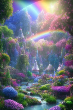 verybeautiful-magical-garden-of-the-angelic-kingdom-blue-and-pink-plants-and-trees-small-river-sunshine-flowers-haze-thumb-rainbow-ufo-bright-colors