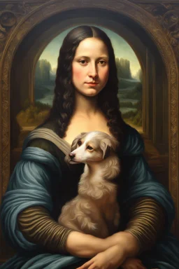 Versión humana de la Monalisa, pintura al óleo, calidad ultra, hiperdetallada, 8k